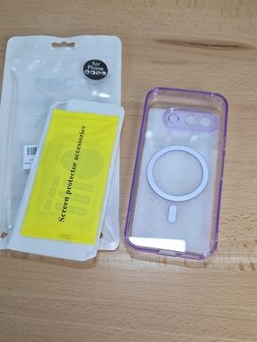 Purple Clear MagSafe-Style Compatible Phone Case with Ring - Unbranded